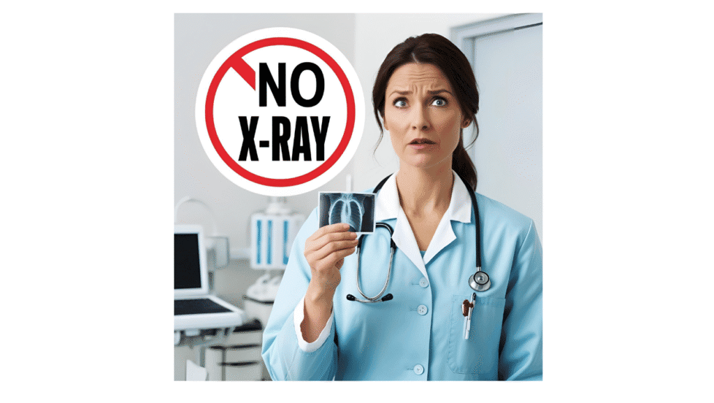 Doctor Expressing Concern About Routine X rays