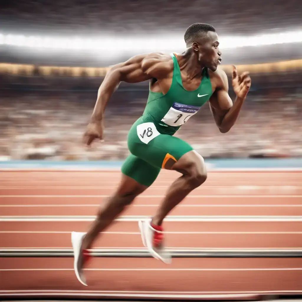 Athlete runnimg