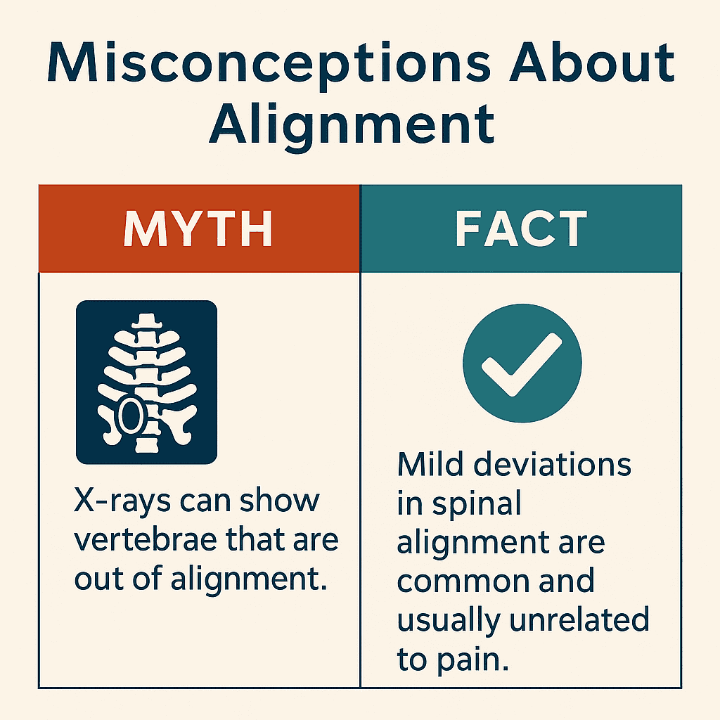 Chiropractic xray misconceptions infographic