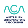 the logo of the australialian chiropractors association